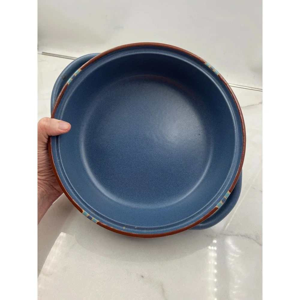 Dansk Mesa Sky Blue Stoneware Round Baker Casserole Dish Portugal 8.5 inch